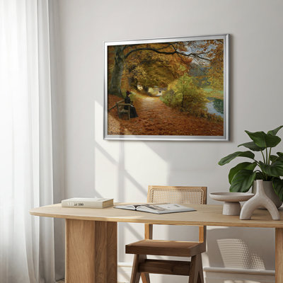 A Wooded Path in Autumn-Hans Andersen Brendekilde-Framed Gallery Wrapped Canvas-1902