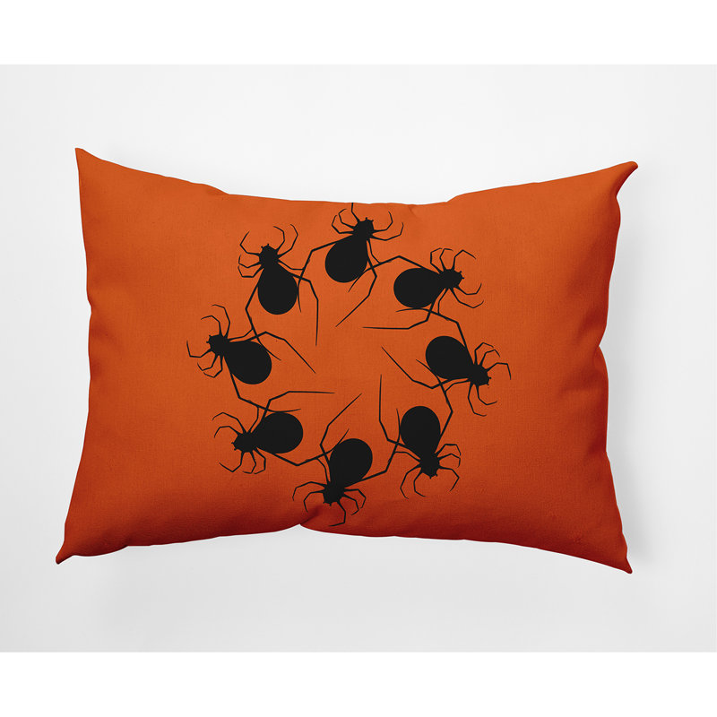 Coussin décoratif intérieur / extérieur Witches Brew, 14 po x 20 po, Orange poussiéreux