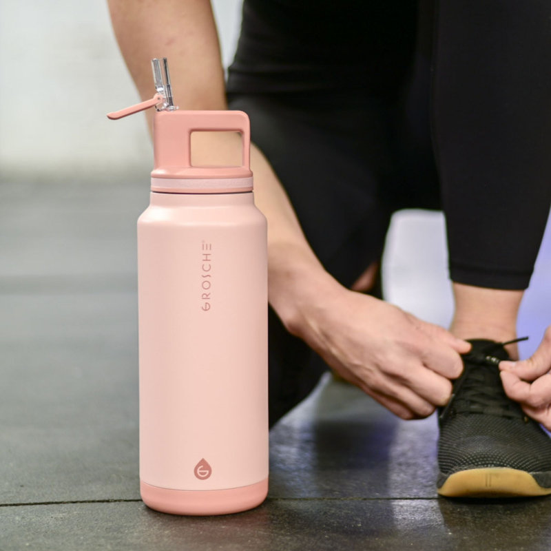 Grosche Triple Wall Insulated Water Bottle, Pink, 45 oz
