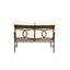 Ensemble de mobilier d'extérieur 4 pièces, ensemble de conversation en osier pour terrasse, canapé en rotin brun avec coussin-825256842