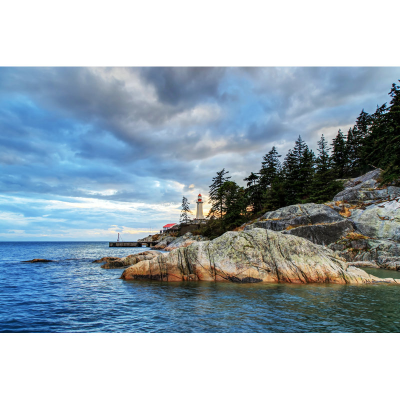 Atkinson Lighthouse At Sunset by Jamesvancouver - Wrapped Canvas Print, 30cm H x 46cm W x 3.8cm D