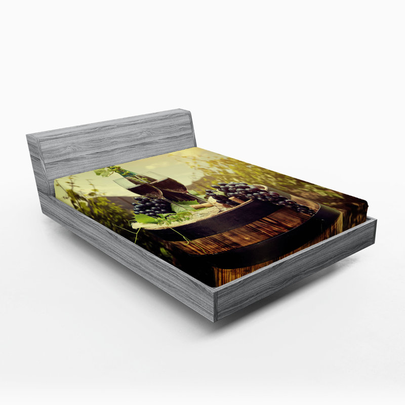 Ensemble de 2 draps-housse Ambesonne, California King Fitted Sheet