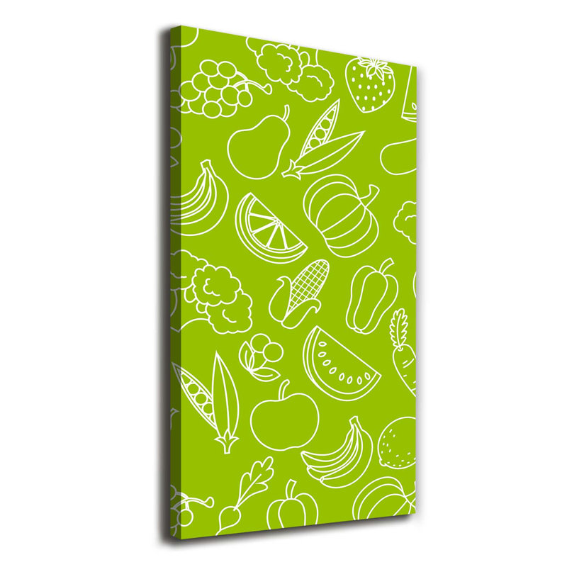 Somerville Vegetables And Fruits - Wrapped Canvas Print