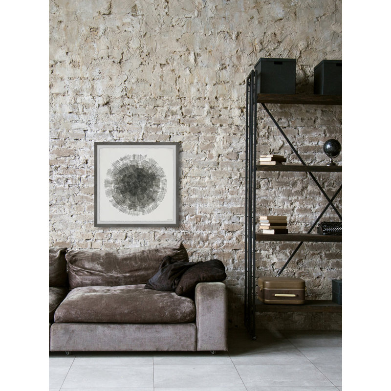 «Black Stitches» par Marmont Hill - reproduction d'art sur papier encadrée, H 32 po x l 32 po x P 1,5 po