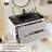 36" Modern Farmhouse Single Bathroom Vanity Set With Black Sink Top, Faucet, Floating Cabinet Assembly Required-161004517