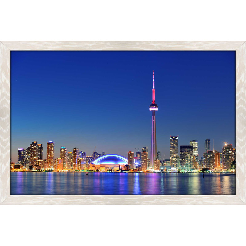 «Tdot», reproduction de photo encadrée, H 21,5 po x l 27,5 po x P 0,75 po, Cadre crème délavé