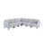 100 % polyester gris clair est en rupture de stock