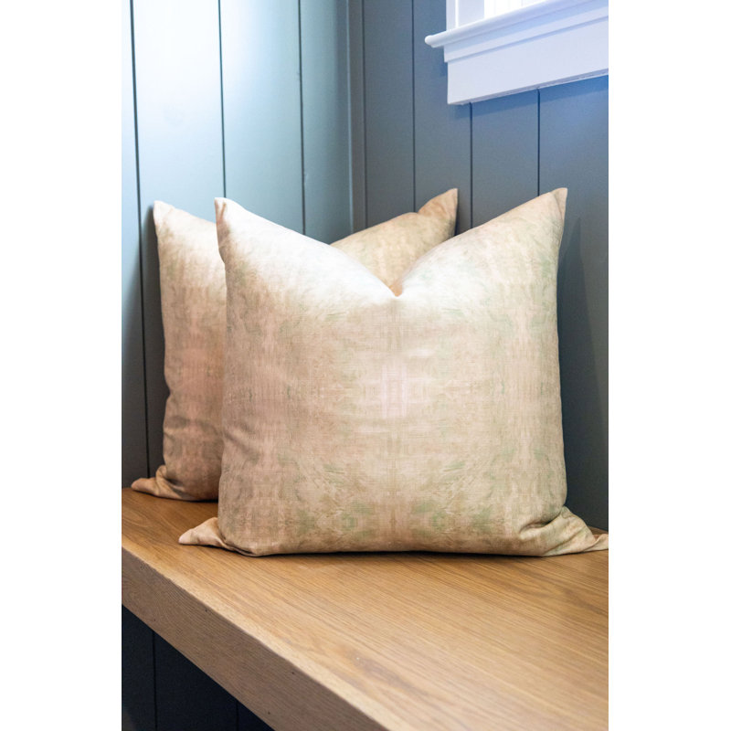 The Gardens Pillow Cover & Insert, 24"H x 24"W, Thyme Abstract, Square