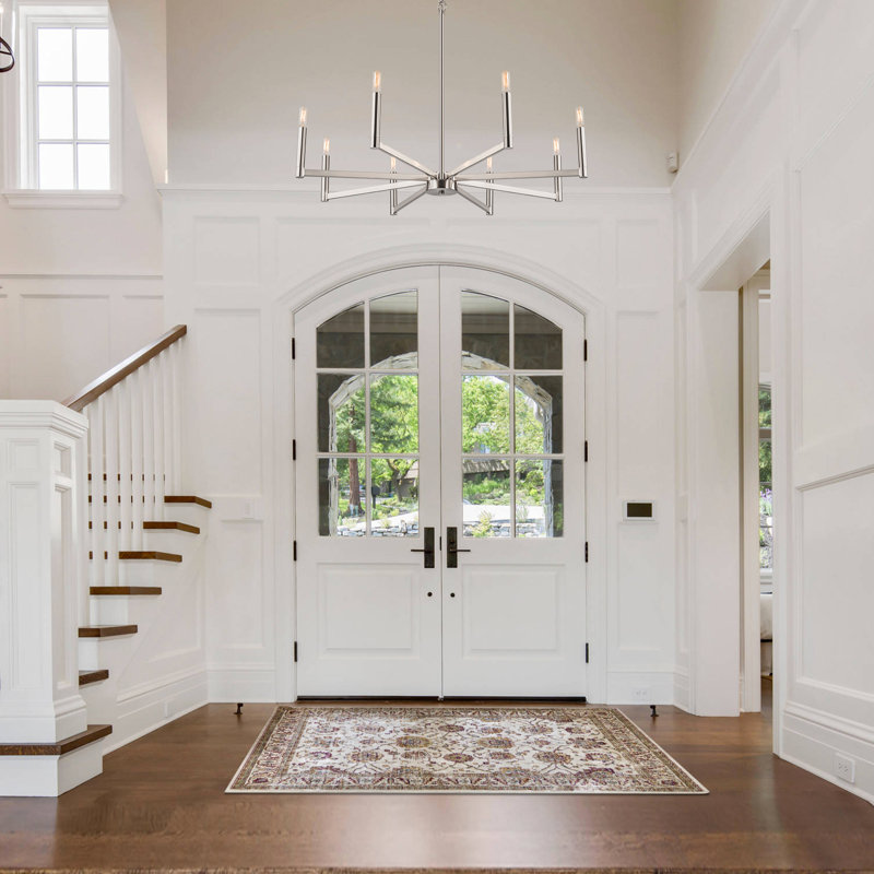 Sederick 8 - Light Dimmable Classic / Traditional Chandelier, Brushed Nickel