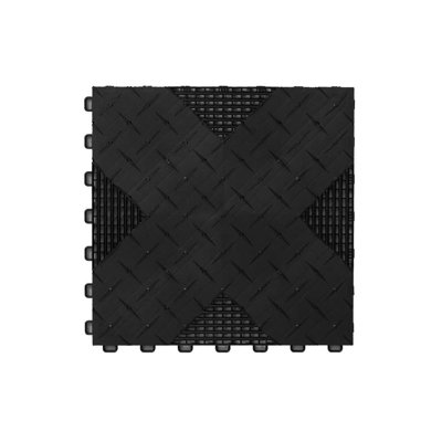 FlooringInc 48 in. W x 60 in. L Garage Flooring Roll Drain Tiles in