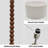61" Retro Walnut Rubberwood Floor Lamp with Sculptural Stacked Sphere Base and Cream Linen Drum Shade, cULus Certified for Living Room Side Tables, Bedroom Corners, Home Offices or Study Rooms-1584075354