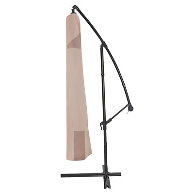 Modern Leisure Monterey Offset Patio Umbrella Cover, Fits 13ft Round & 9ft Square Umbrellas, Beige