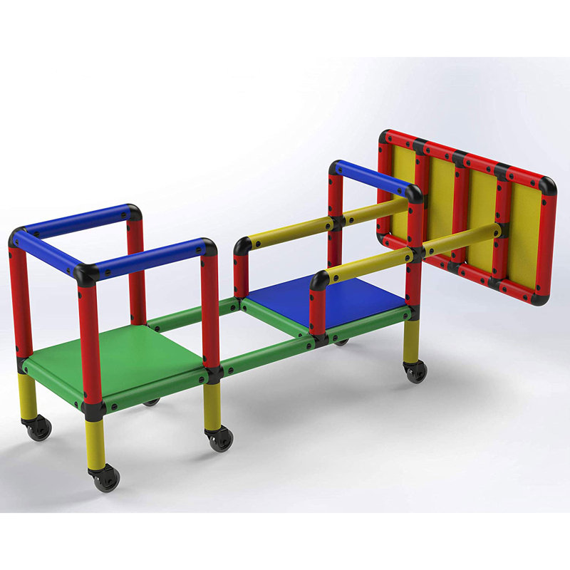 Buildable Play Structure Set with Wheels, Indoor and Outdoor