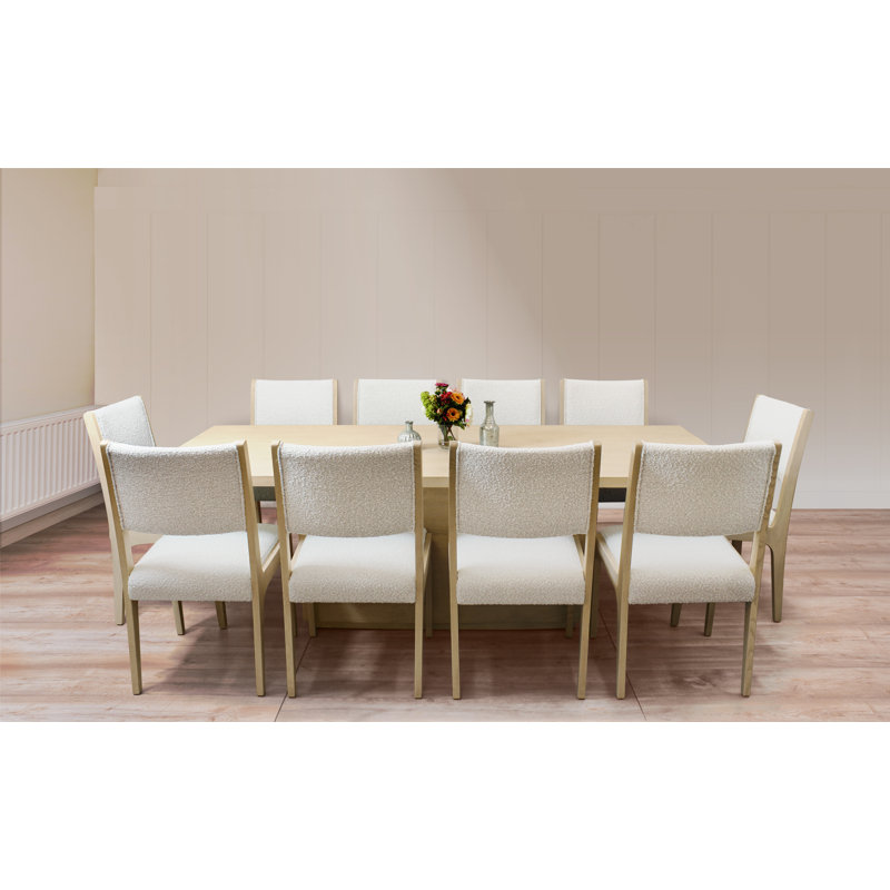 Ensemble de salle à manger Berardinelli, H 30 po x L 96 po x l 40 po, Ivoire