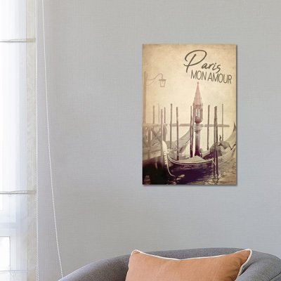 Gondola Paris III by Kimberly Allen - Wrapped Canvas Print