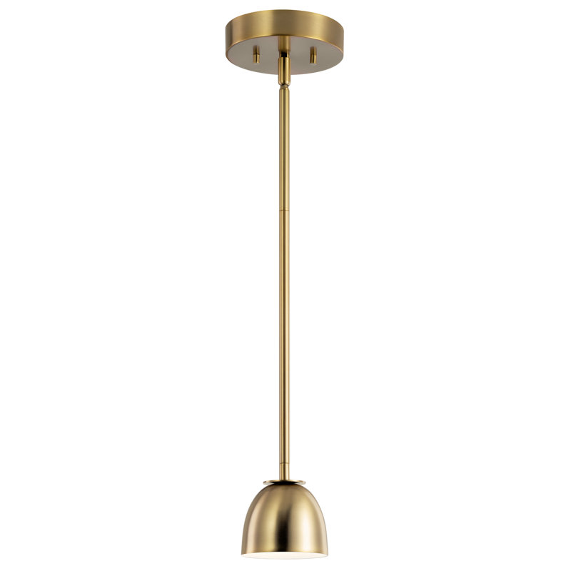 Germana 1 - Light LED Single Pendant, Brushed Natural Brass