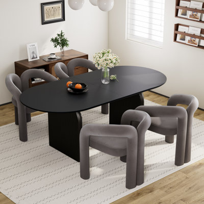 Ensemble de table de salle à manger 70 po avec chaises Velevt
