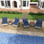 Ensemble de conversation d'extérieur en osier / rotin pour 4 personnes (4 chaises et 2 tables d'appoint)-101947738