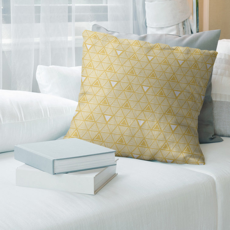 Hand Drawn Triangles Throw Pillow Cover
