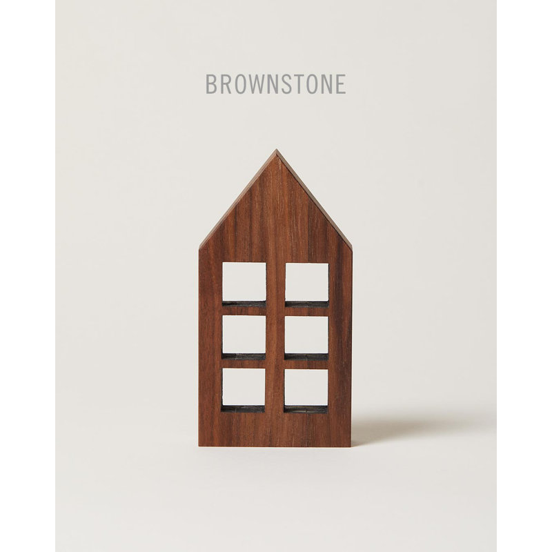 Crafted Wooden Houses - Walnut - Brownstone