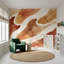 Papier peint aquarelle abstraite tons de terre formes organiques-1175398853-1175398852