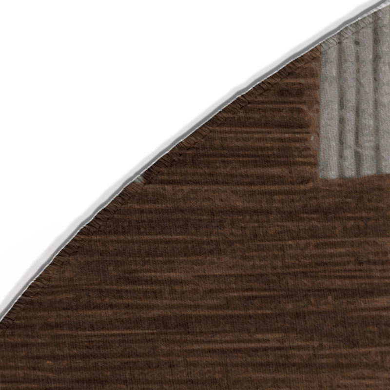 Tapis noir intérieur et extérieur Trellis, Rond 5 pi