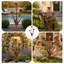 Ensemble de 2 piquets de jardin flammés en cuivre flammé Calla