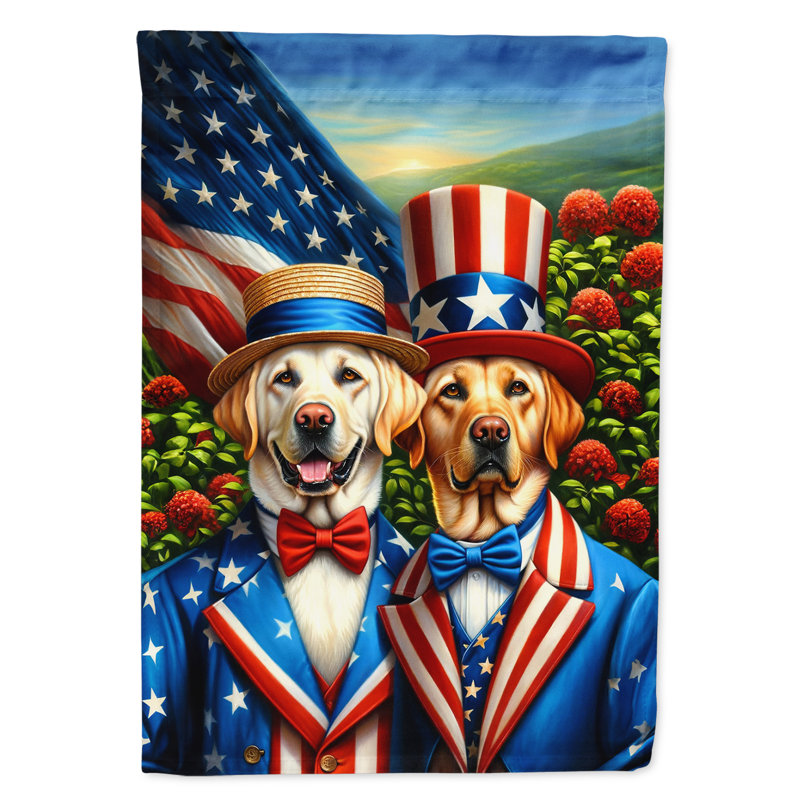 Drapeau «All American House», Étoile bleue Labrador Retriever