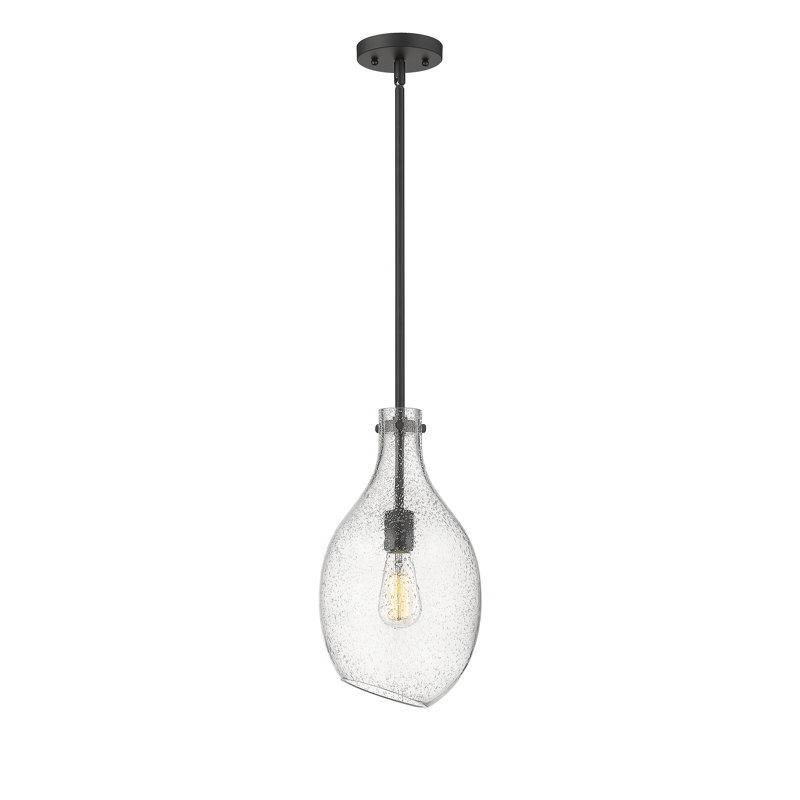 Kenia 1 - Light Single Pendant, No Bulb Included, Matte Black, Seedy