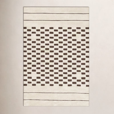 Aelin Hand-Tufted Checkered Wool Rug
