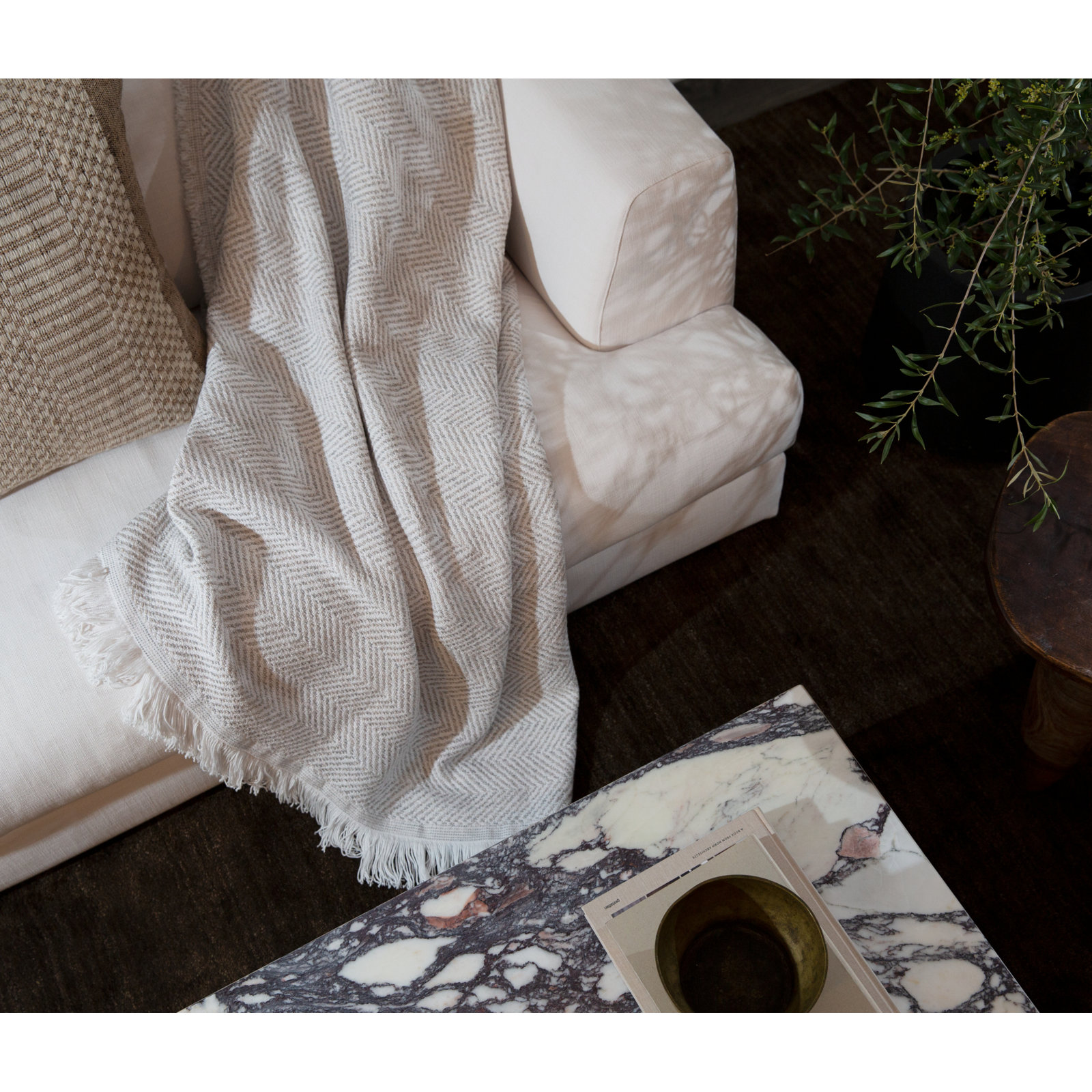 Sunbrella® Performance Throw Blanket, Cloud
