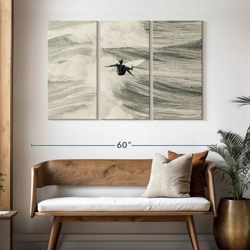 Senne surfeurs rétro, H 32 po x l 50 po