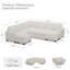 Grand canapé de rangement modulaire en laine synthétique imitation laine de 105,1 po de large Isolde-106871711