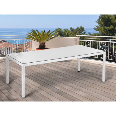 Ampelius Rectangular Metal Outdoor Dining Table , 220cm cm W 100cm cm D