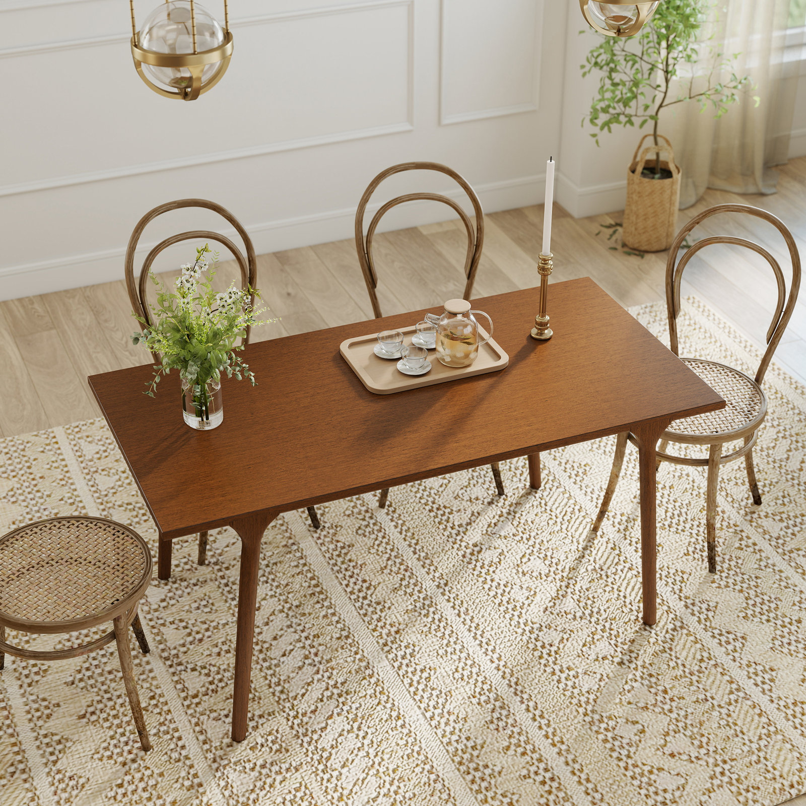 Dining Table, 29.5'‘ H x 63’' W x 31.5'' D