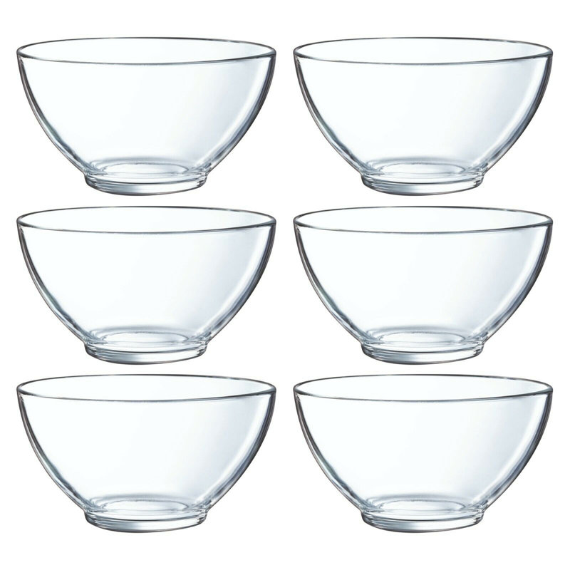 Single Tempered Clear 500Ml Bowl X 6