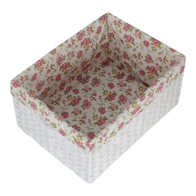Brambly Cottage Wicker Decorative Basket, 18cm H x 37cm W x 25cm D