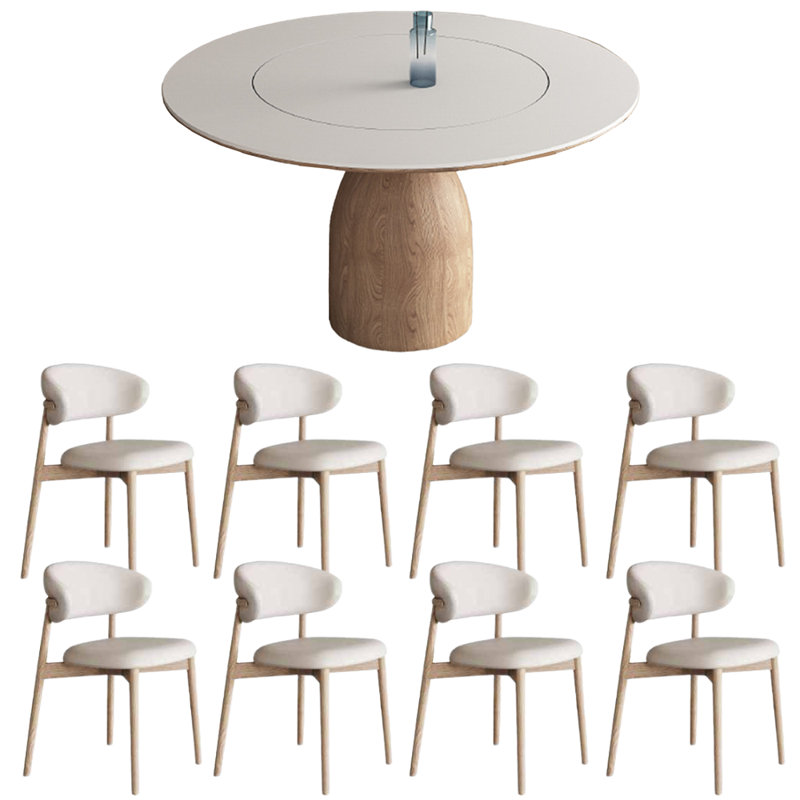 Ensemble de chaises rondes en bois massif, H 29,5 po x L 51,1 po x l 51,1 po