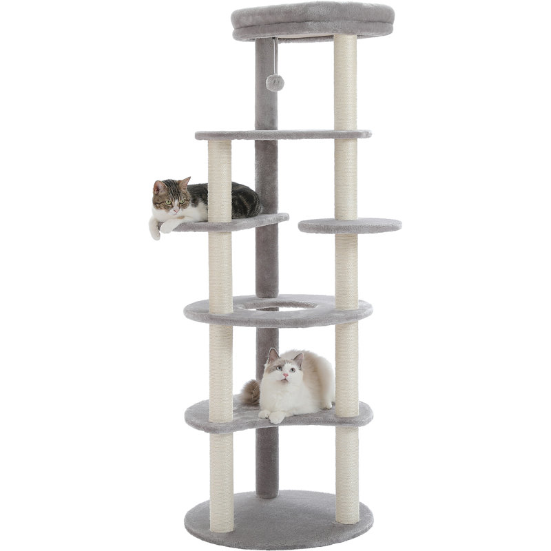 Enzlee 61'' H Cat Tree, Gray