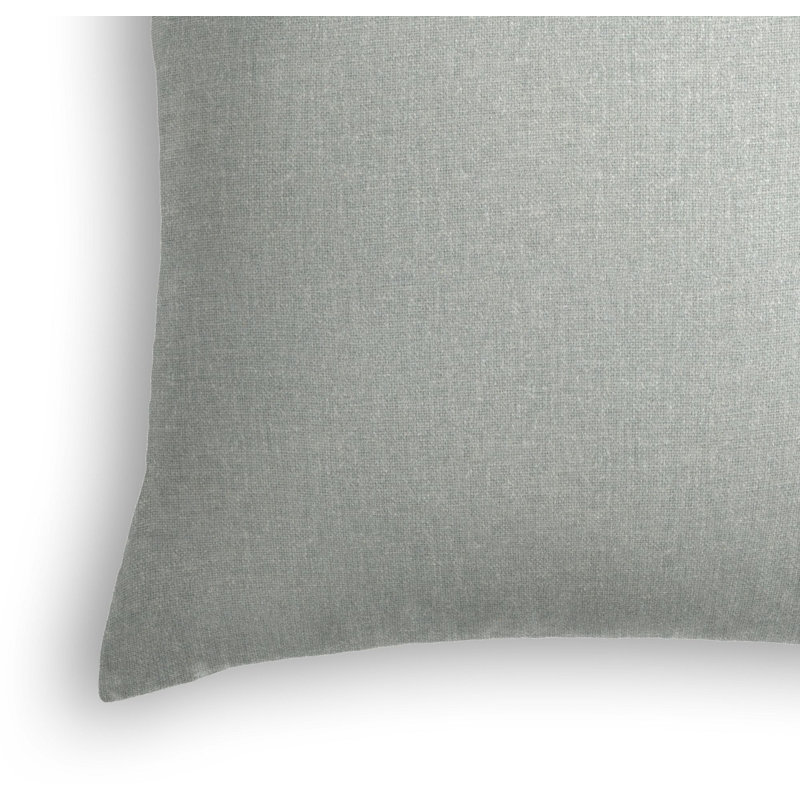 Dapper Linen Reversible Throw Pillow, 16" x 16", Pelican Gray