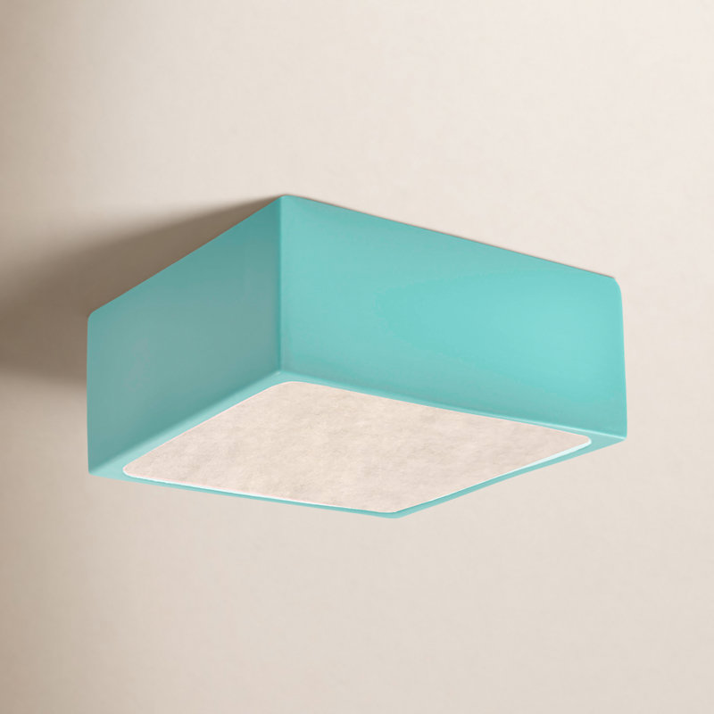 Leni Square LED Outdoor Flush Mount, Antique Gold