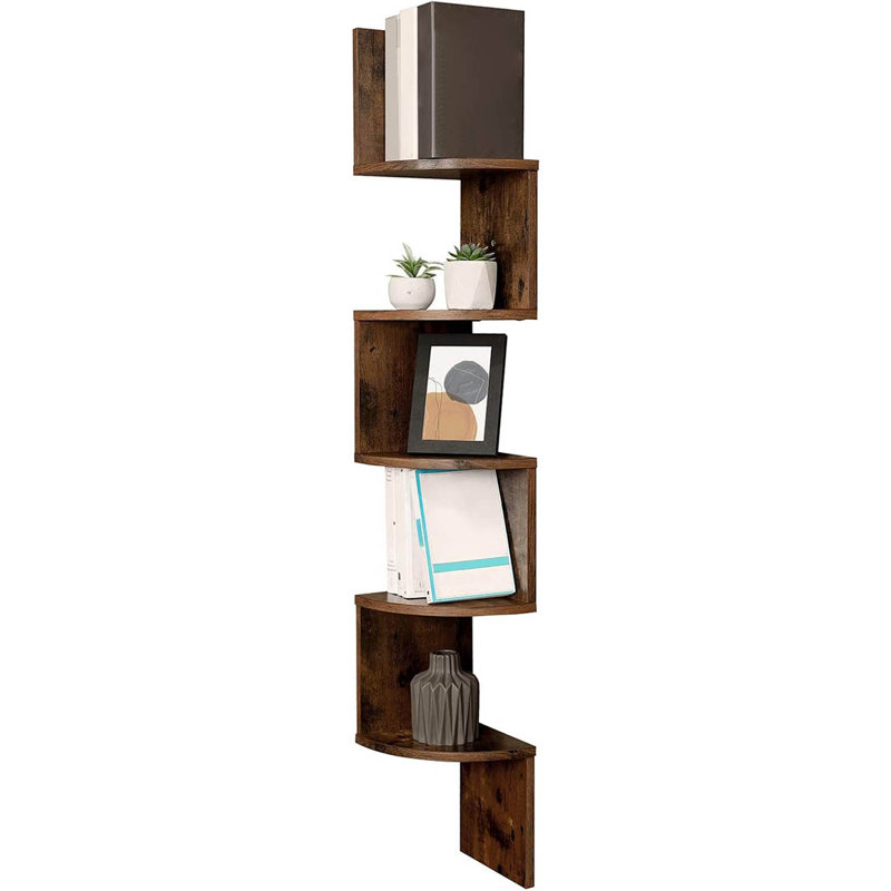 Corner Shelf, Vintage Brown
