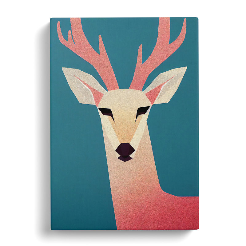 Deer Contemporary - Wrapped Canvas, 50cm H x 35cm W x 3cm D