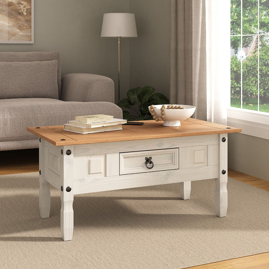 Solid Wood Coffee Table with Storage