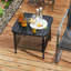 Square Metal Outdoor Chat Table With Umbrella Hole , 56cm cm W 56cm cm D