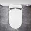 Toilette intelligente allongée blanche avec couvercle à ouverture / fermeture automatique, fonction de capteur de pied, chasse d'eau à jet siphonique 1,28, plusieurs modes de lavage et siège chauffant pour une salle de bain hygiénique-124249357