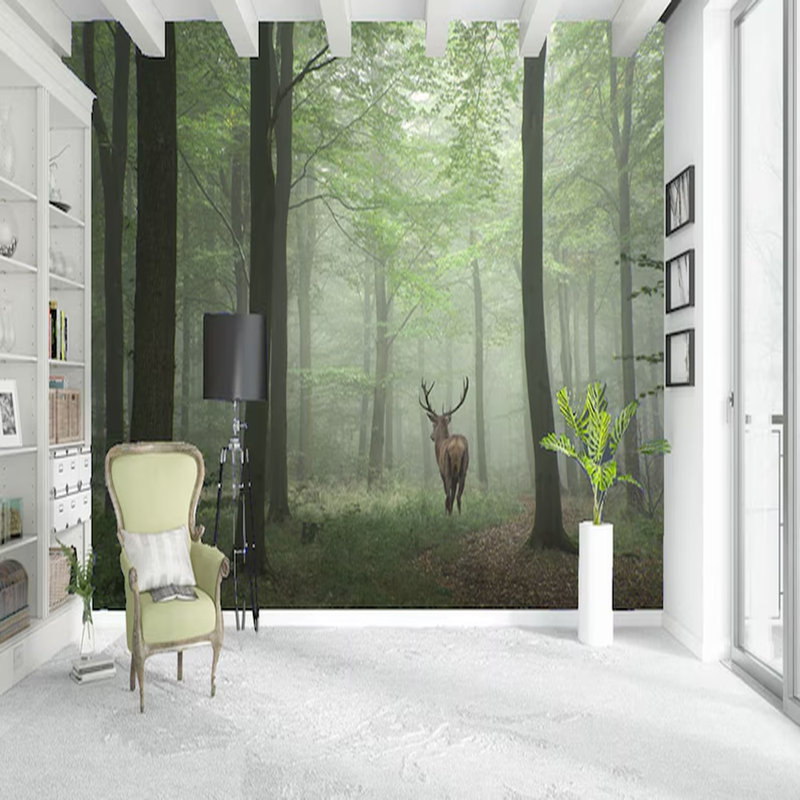 Forest Majesty With A Visitor, 117.96" L x 197" W