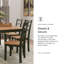 Table de salle à manger Malkin avec 4 chaises et banc, ensemble de 6-111275601-99374589