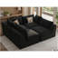 Canapé modulaire modulaire, causeuse surdimensionnée de 135 pouces, canapé en forme de L, canapé 4 places revêtu de tissu velours côtelé avec 2 coussins-1155230372