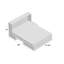 Lit escamotable avec matelas et rangement Maron